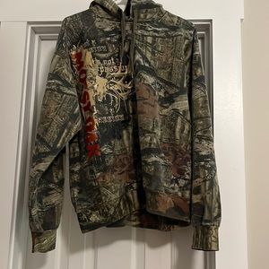Y2K thrifted Russel Outdoor Mossy Oak Camo Hoodie